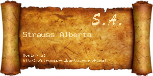 Strauss Alberta névjegykártya
